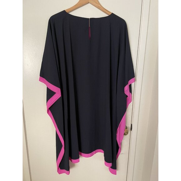 WORTH New York Kaftan Style Navy/ Hot Pink Dress Size Large - Picture 5 of 8